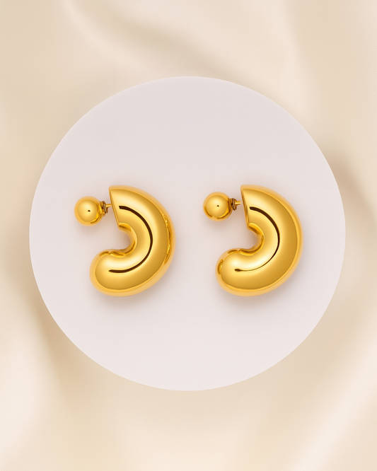 Luna Luxe Hoops - 18K Gold Plated