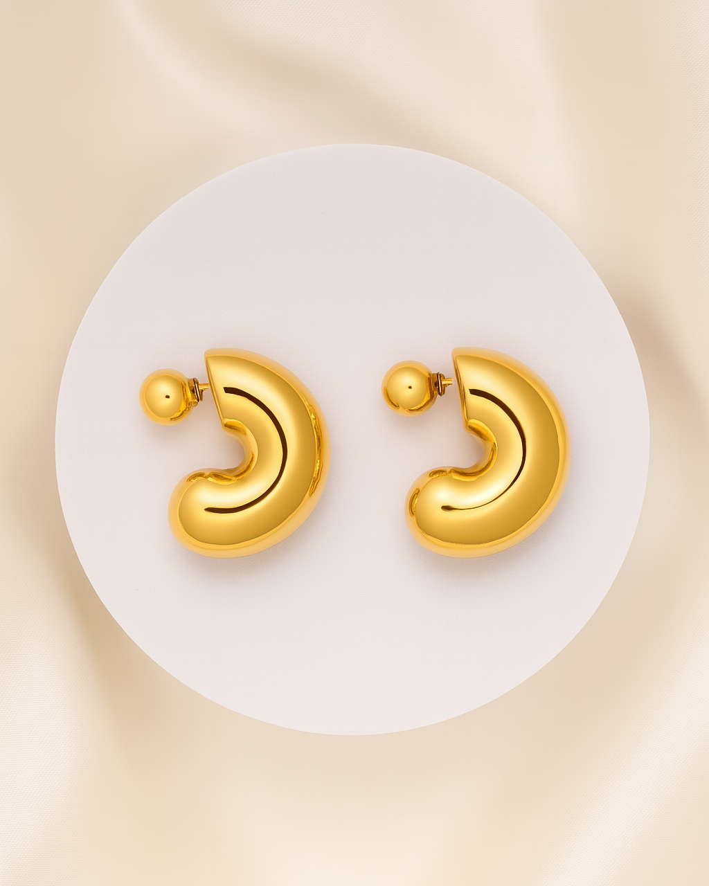 Luna Luxe Hoops - 18K Gold Plated