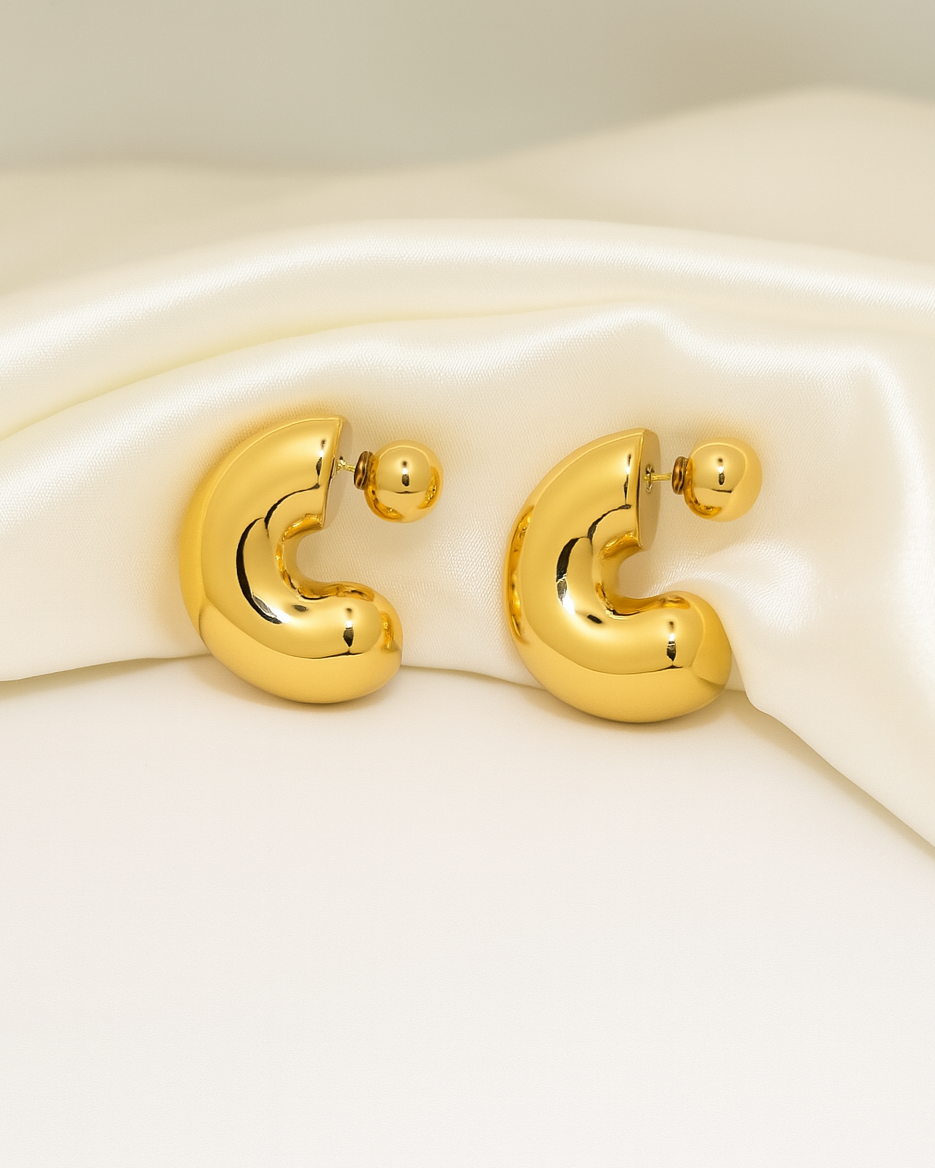 Luna Luxe Hoops - 18K Gold Plated