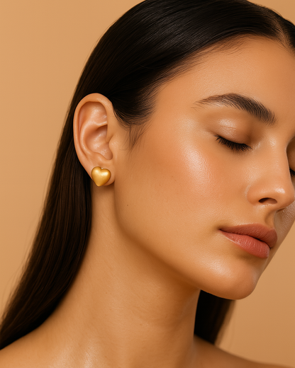 Heart & Pearl Duo – 18K Gold Plated