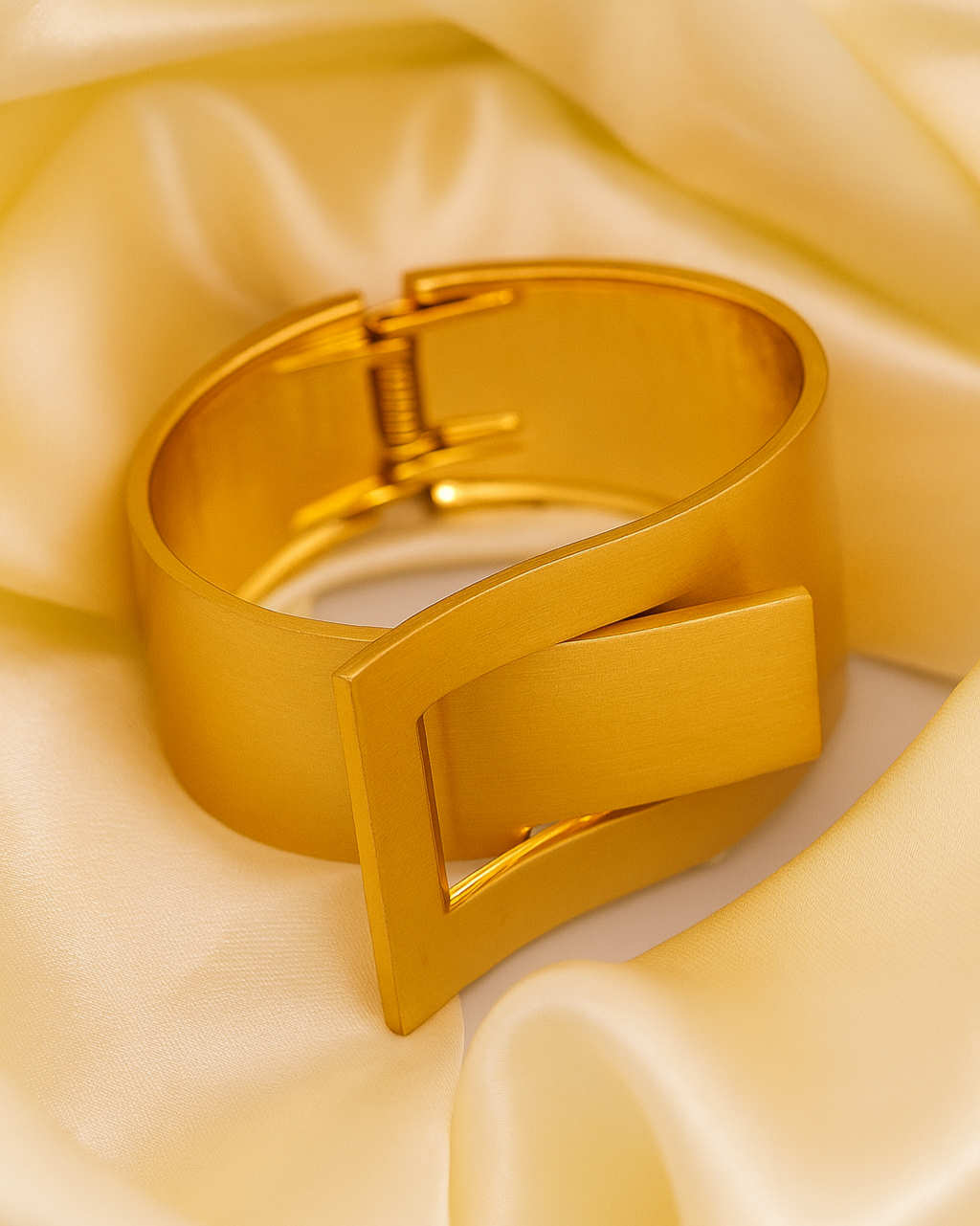 Modern Buckle Cuff - 18K Gold Plated