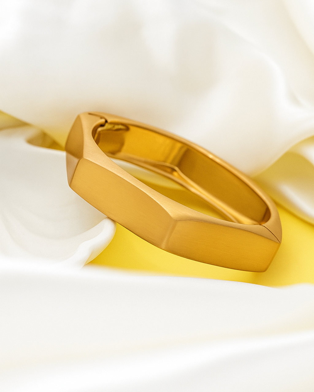 Bold Hex Cuff – 18K Gold Plated