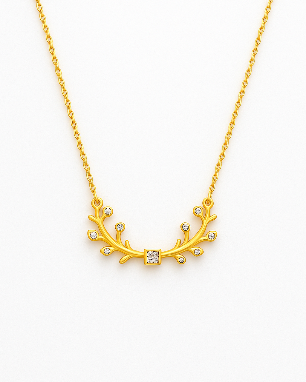 Golden Sprig Necklace – 18K Gold Plated