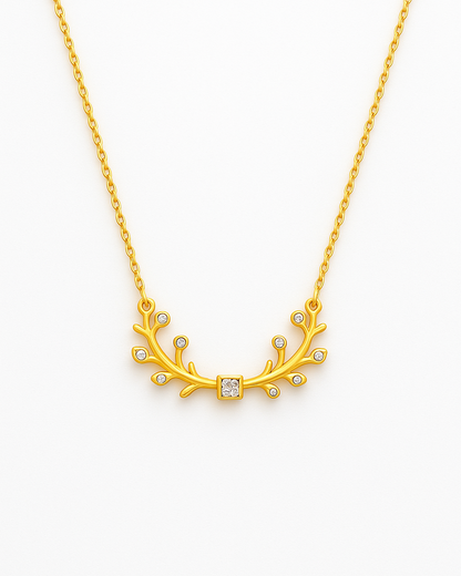 Golden Sprig Necklace – 18K Gold Plated