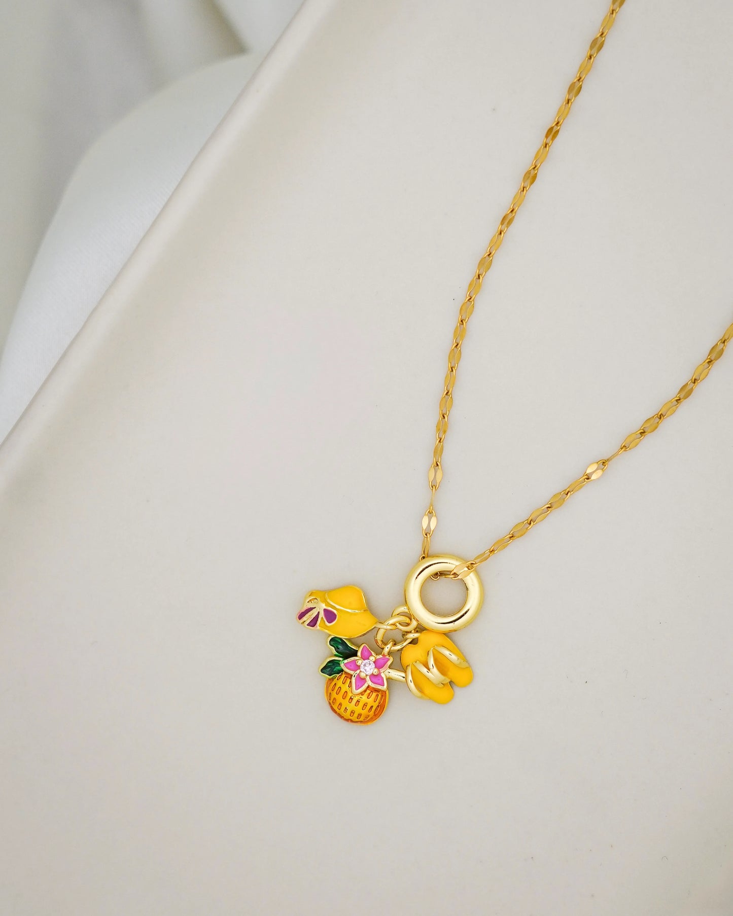 Tropical Charm Necklace – 18K Gold Plated