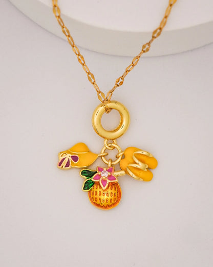 Tropical Charm Necklace – 18K Gold Plated