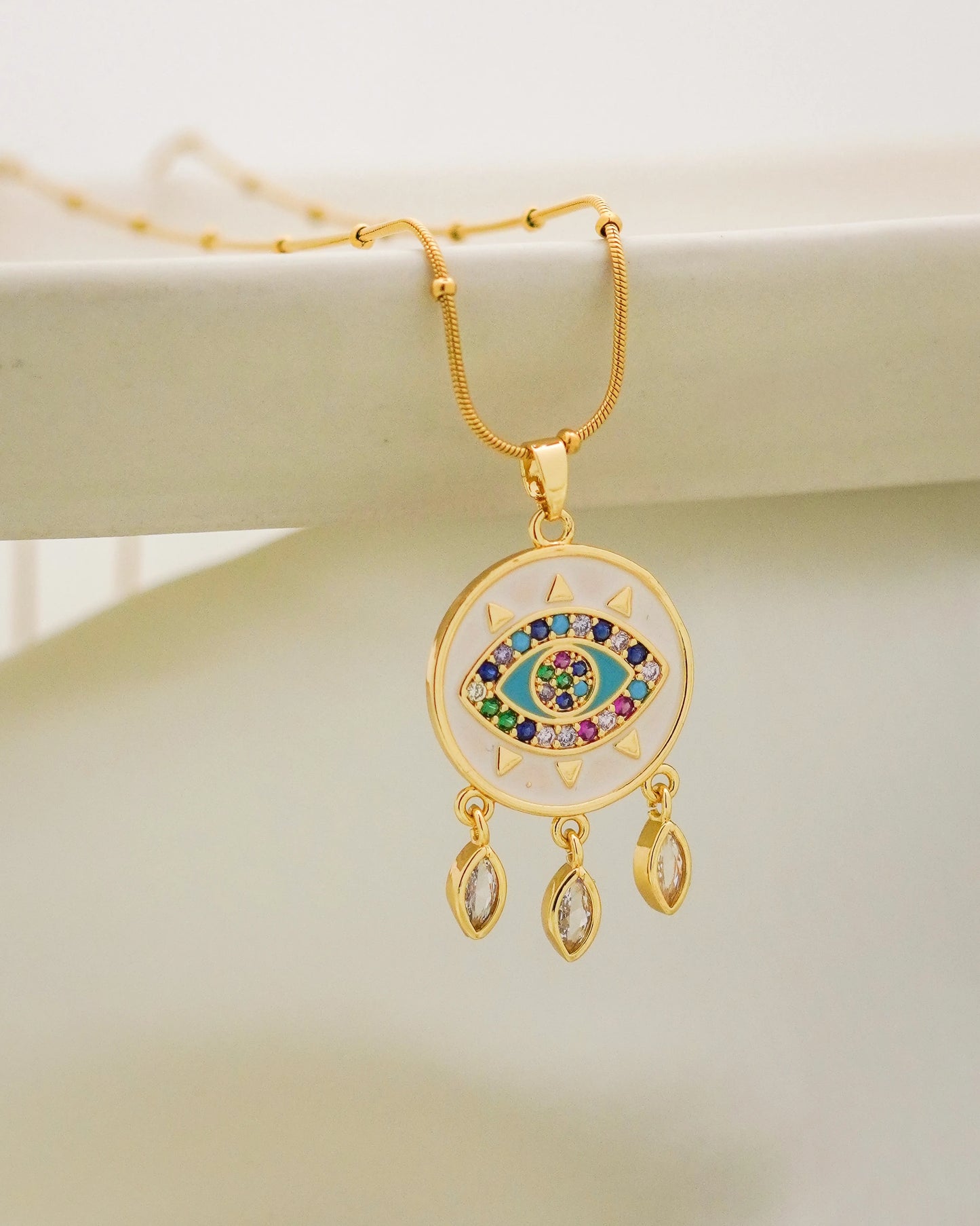 Divine Eye Necklace – 18K Gold Plated