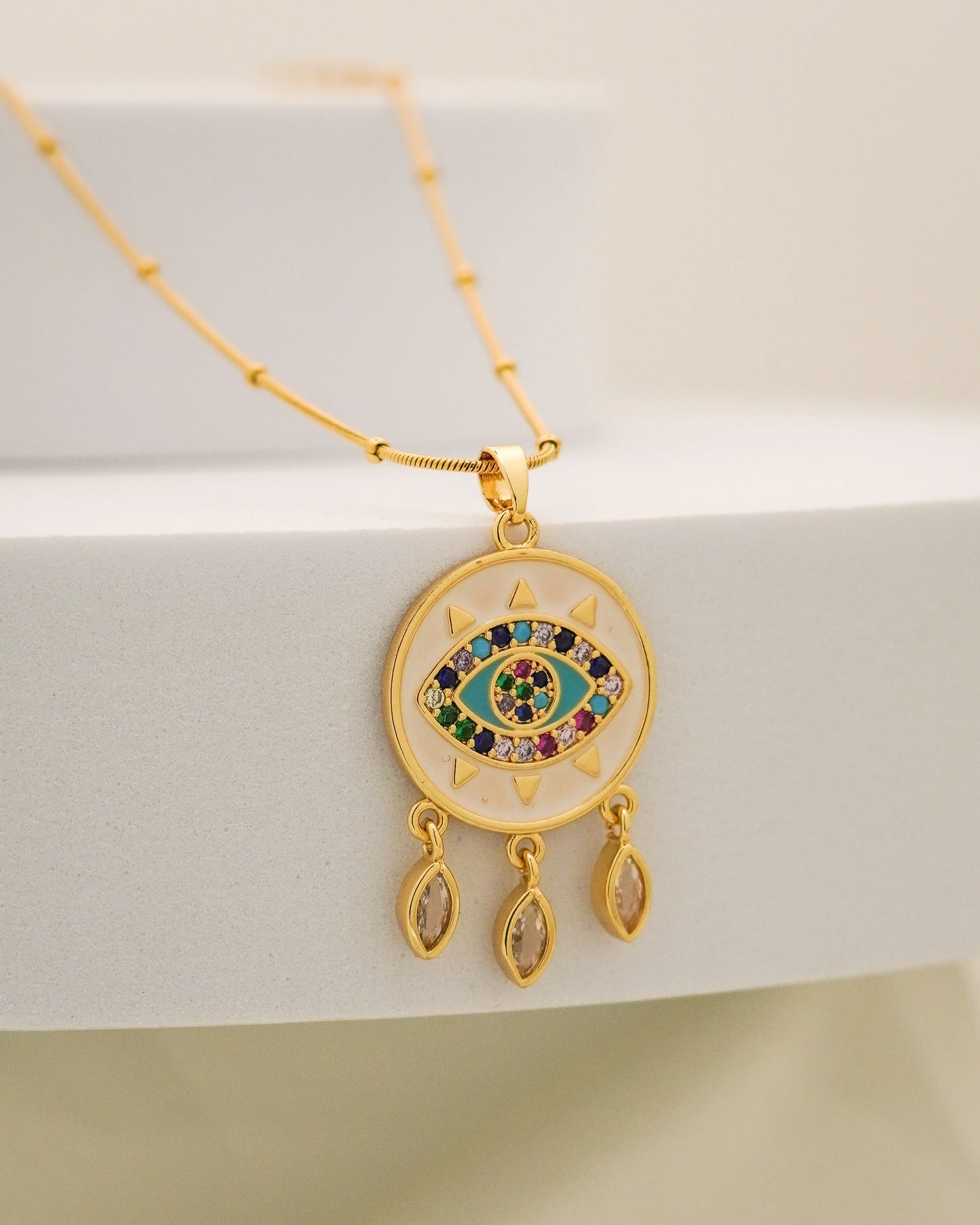 Divine Eye Necklace – 18K Gold Plated
