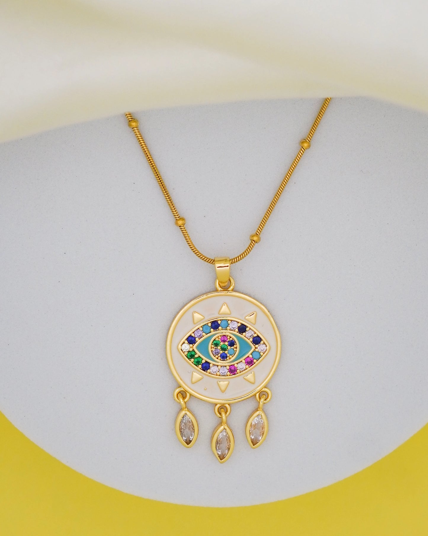 Divine Eye Necklace – 18K Gold Plated