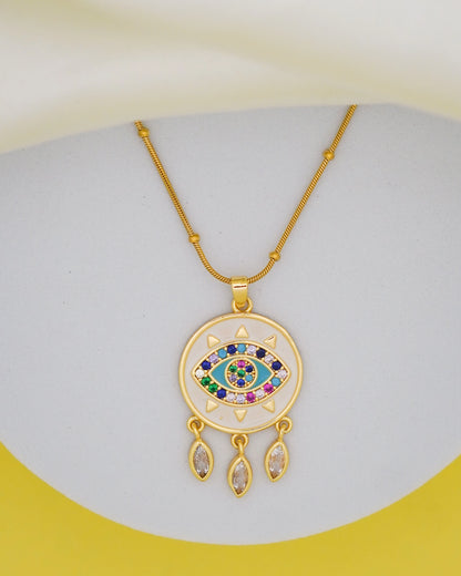 Divine Eye Necklace – 18K Gold Plated