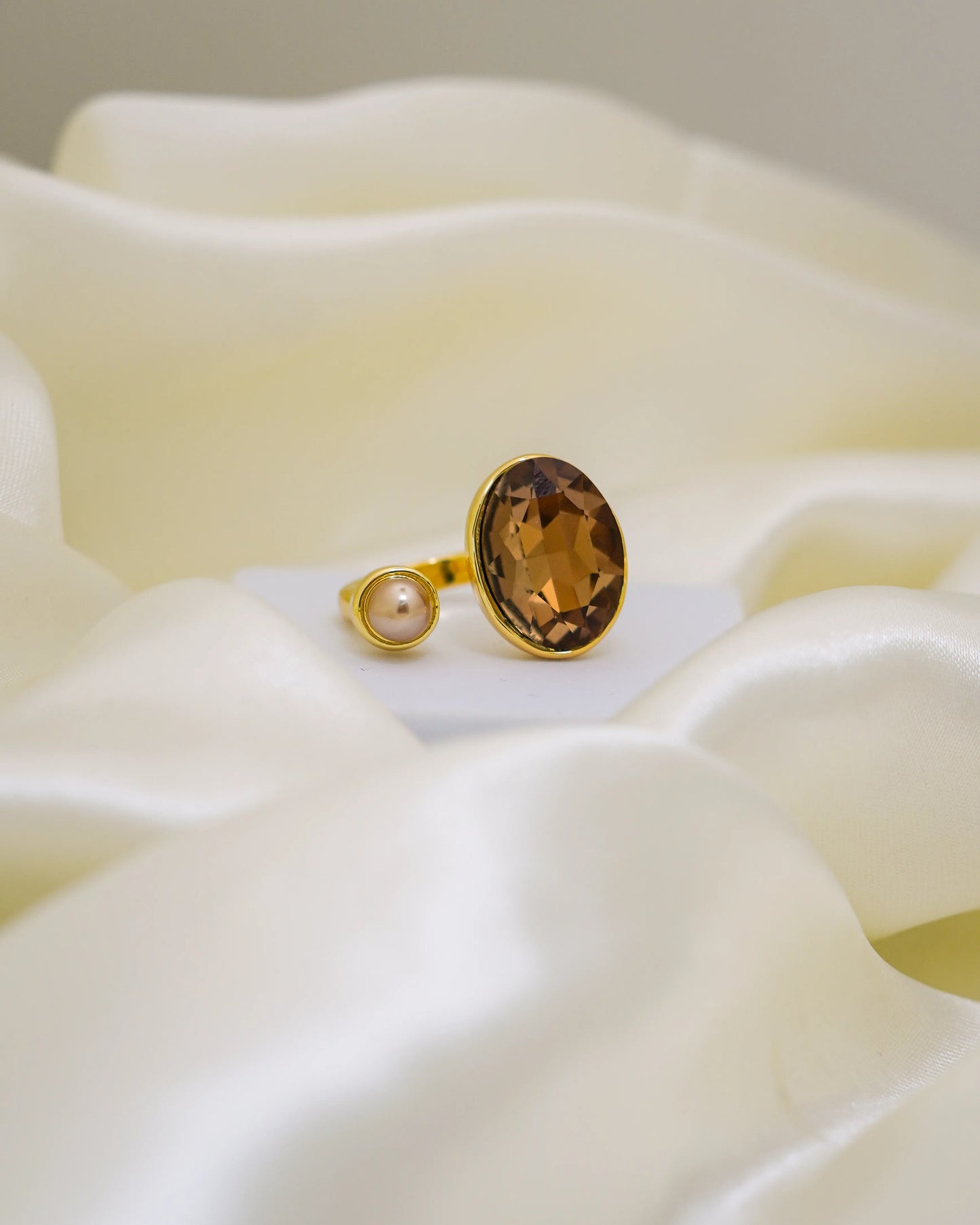 Amber Grace Adjustable Ring – 18K Gold Plated