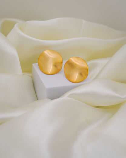 Solara Dome Studs – 18K Gold Plated