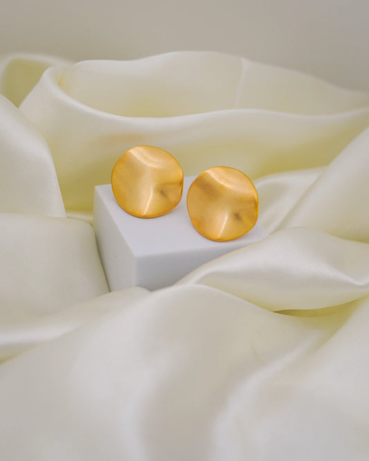 Solara Dome Studs – 18K Gold Plated