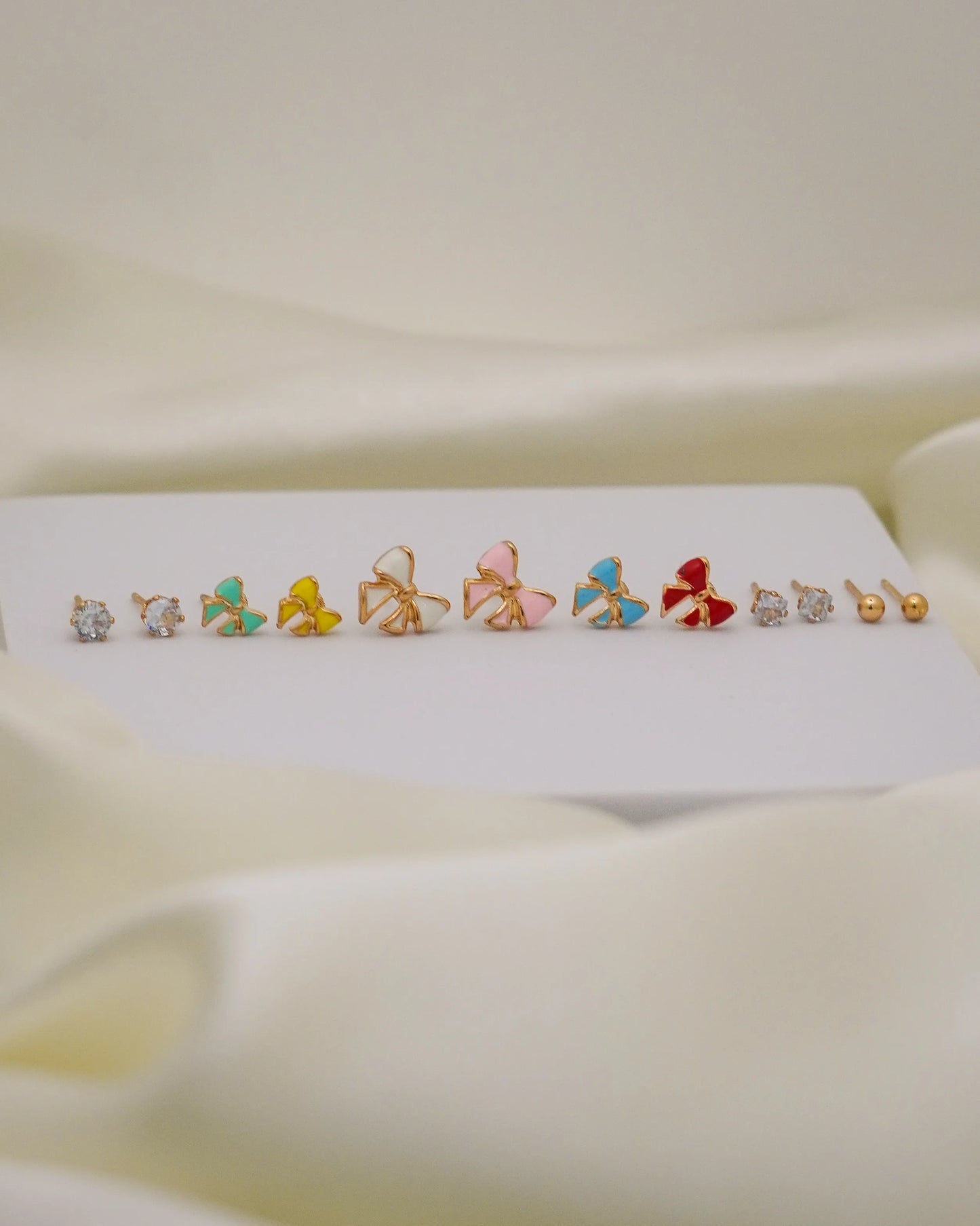 Candy Bows Earring Set – 6 Pairs