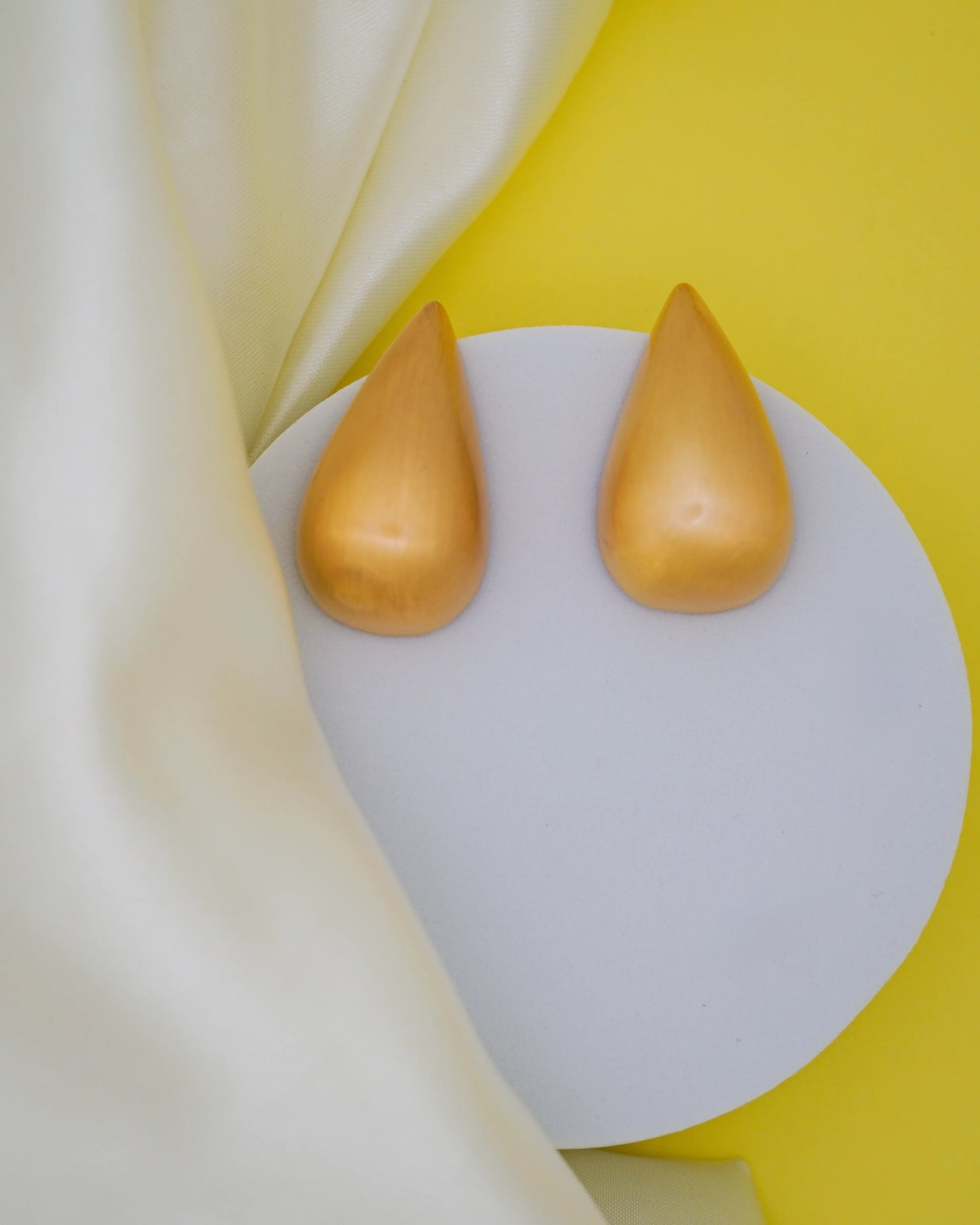 Dewdrop Matte Studs – 18K Gold Plated