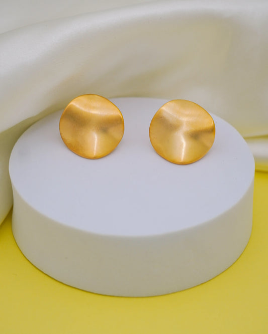 Solara Dome Studs – 18K Gold Plated