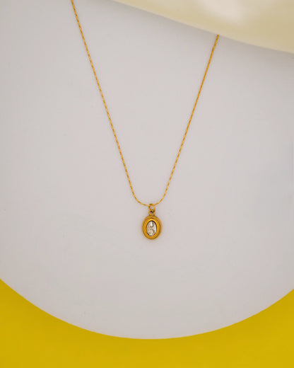Auréole Oval Necklace – 18K Gold Plated