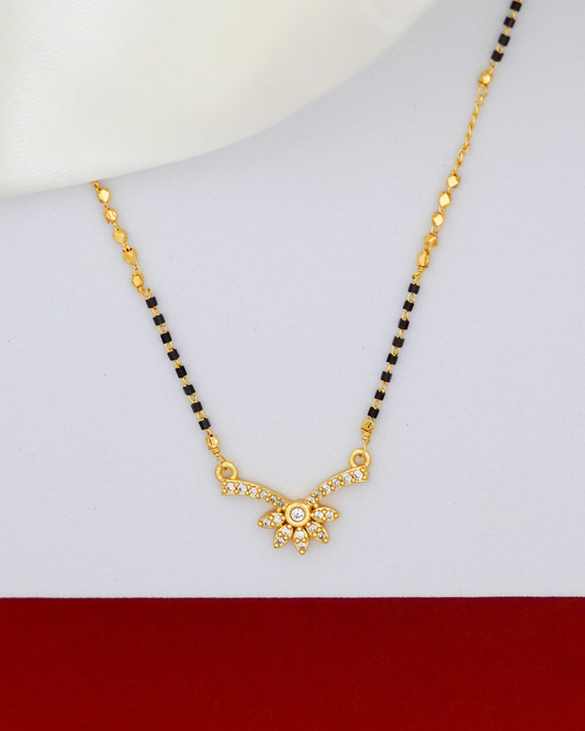 Floral Shine Mangalsutra – 18K Gold Plated