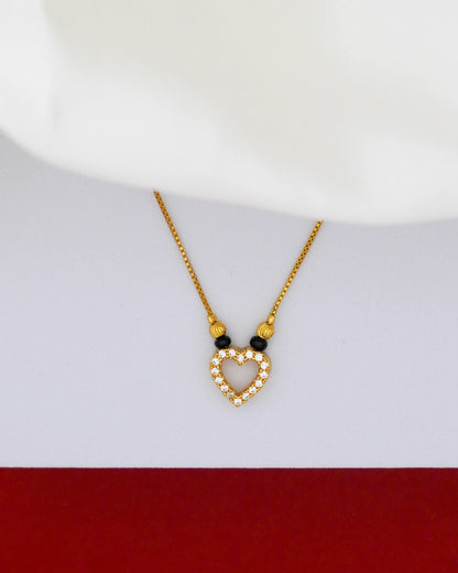 Eternal Heart Mangalsutra – 18K Gold Plated
