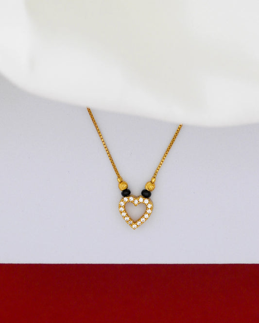 Eternal Heart Mangalsutra – 18K Gold Plated