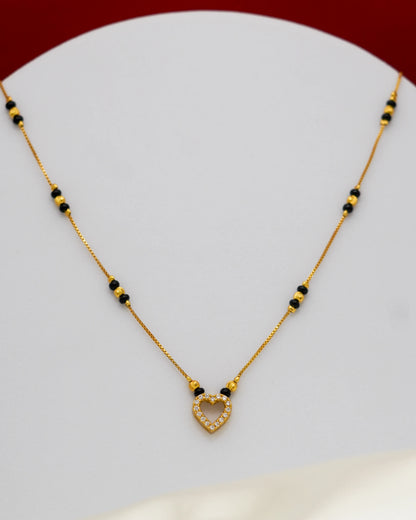Eternal Heart Mangalsutra – 18K Gold Plated