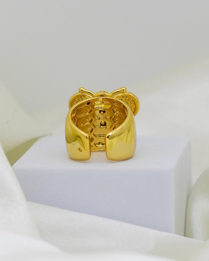 Queen Bee Statement Ring Adjustable – 18K Gold Plated