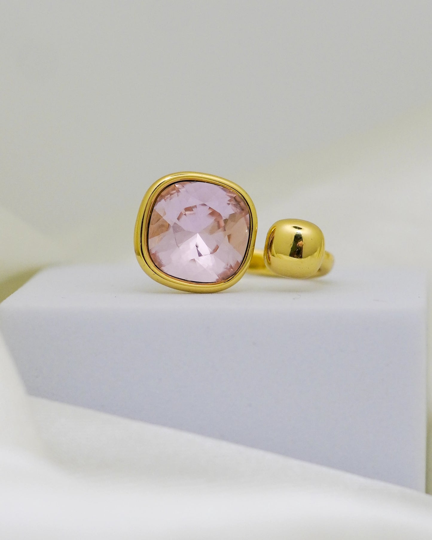Rosé Shine Adjustable Ring – 18K Gold Plated