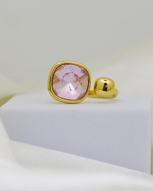 Rosé Shine Adjustable Ring – 18K Gold Plated