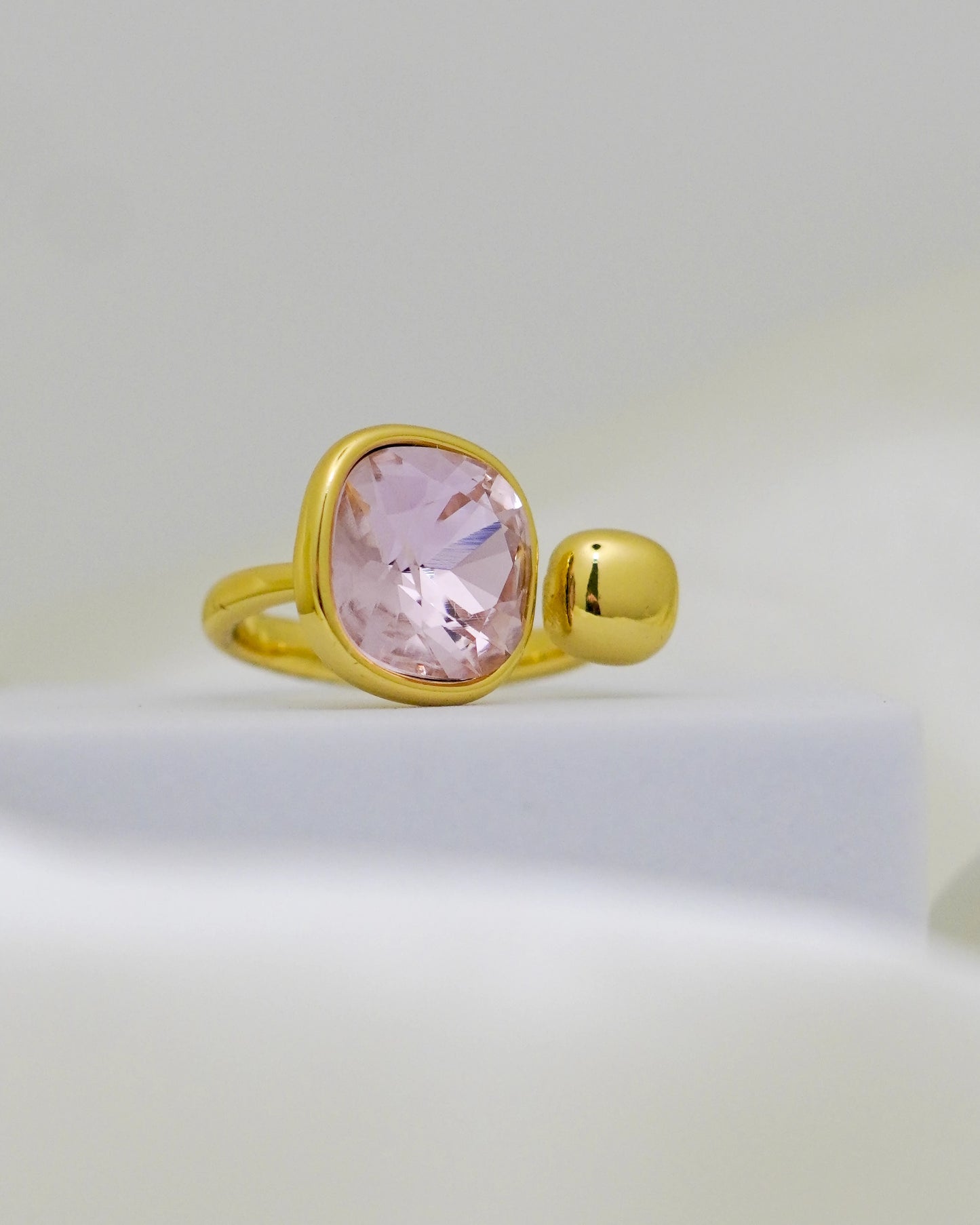 Rosé Shine Adjustable Ring – 18K Gold Plated