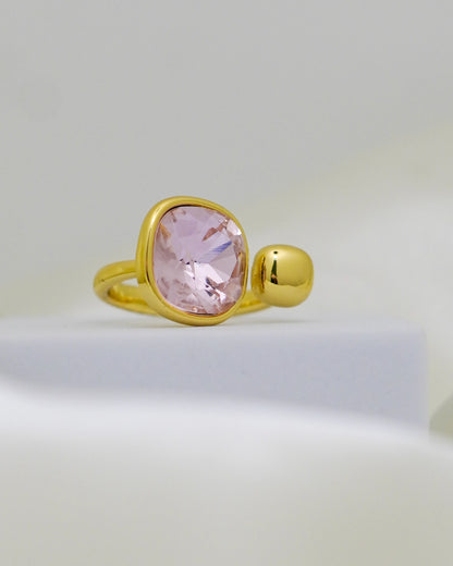 Rosé Shine Adjustable Ring – 18K Gold Plated