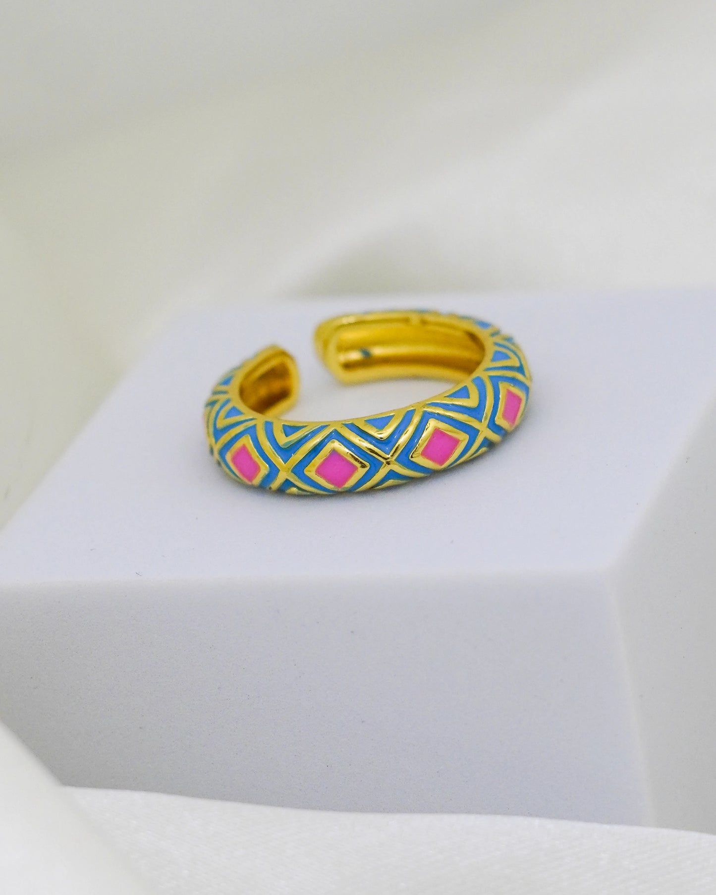 Boho Chic Adjustable Ring – 18K Gold Plated