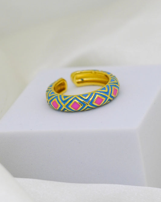 Boho Chic Adjustable Ring – 18K Gold Plated