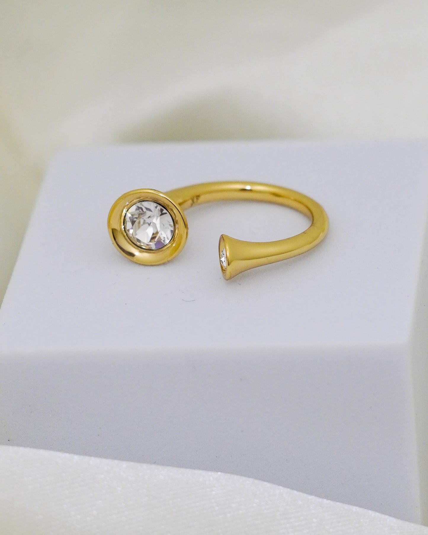 Twilight Duo Adjustable Ring – 18K Gold Plated