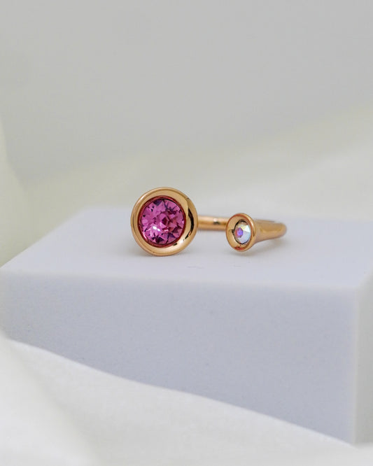 Rosé Duo Adjustable Ring – 18K Gold Plated