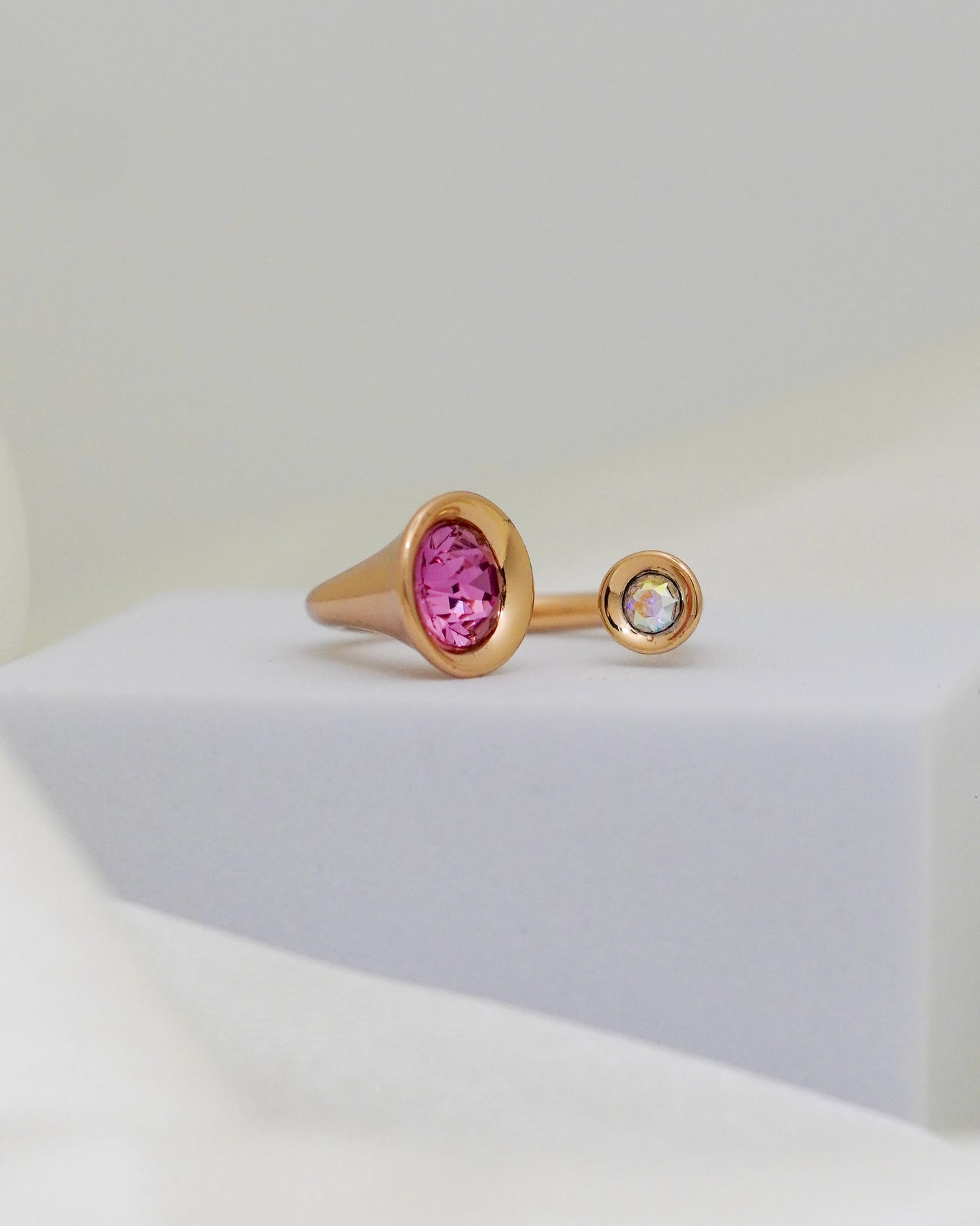 Rosé Duo Adjustable Ring – 18K Gold Plated