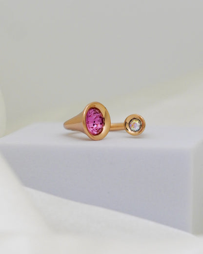 Rosé Duo Adjustable Ring – 18K Gold Plated