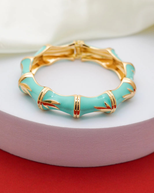 Aurora Bamboo Bracelet – 18K Gold Plated