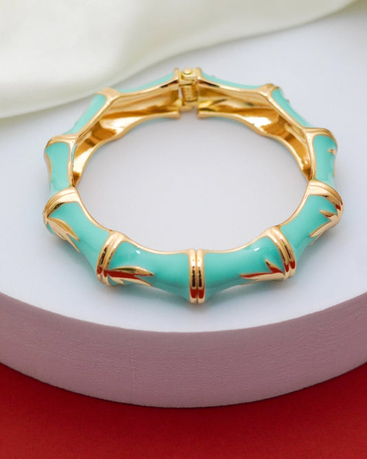 Aurora Bamboo Bracelet – 18K Gold Plated