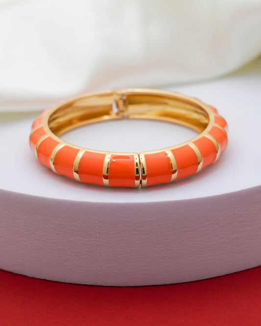 Tangerine Groove Bracelet – 18K Gold Plated