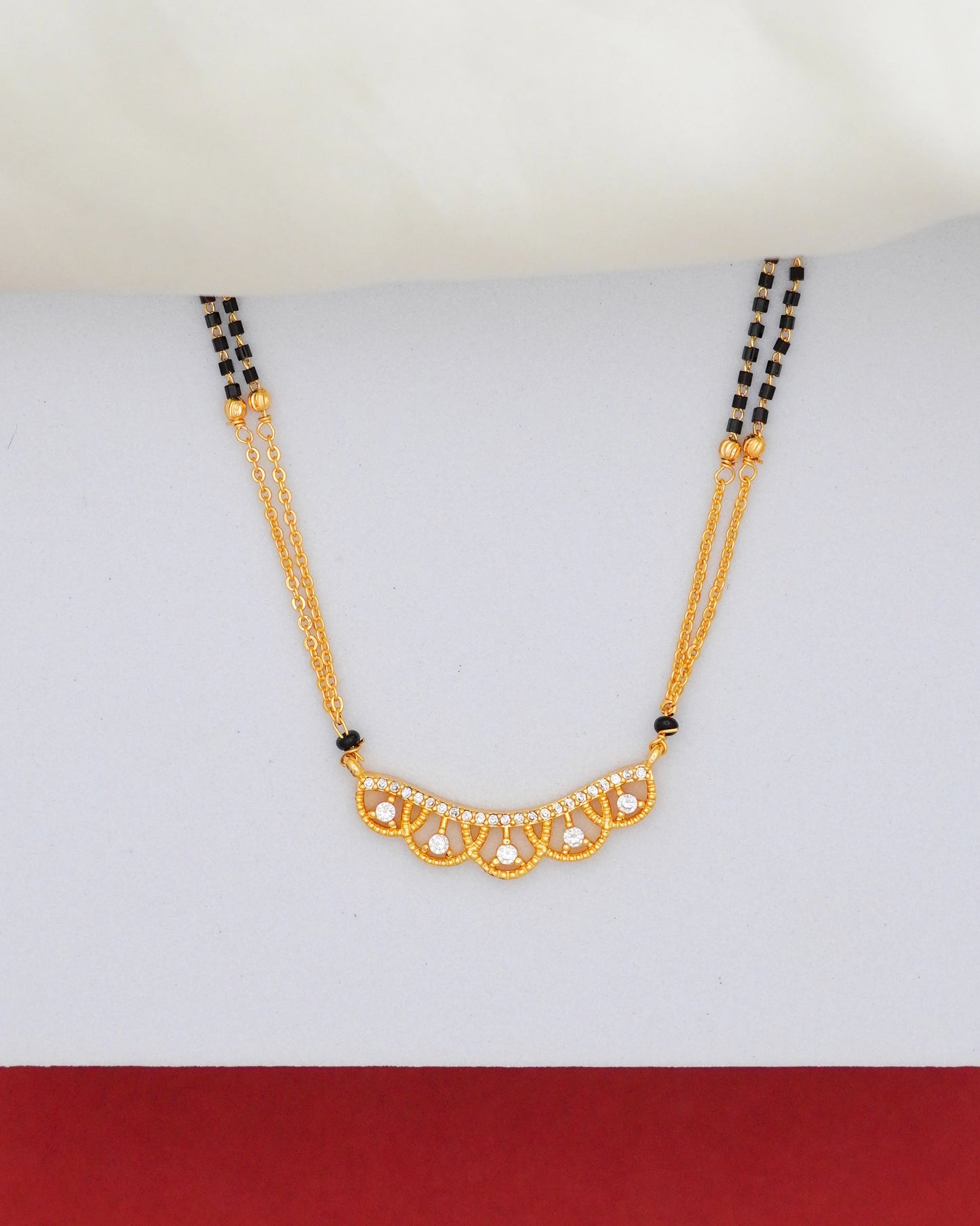 Petal Glow Mangalsutra – 18K Gold Plated