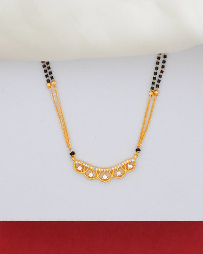Petal Glow Mangalsutra – 18K Gold Plated