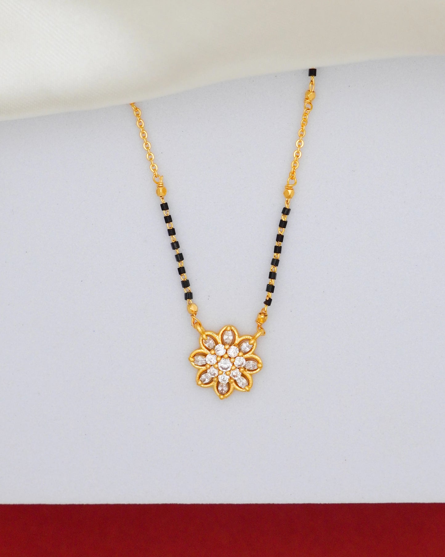 Floral Spark Mangalsutra – 18K Gold Plated