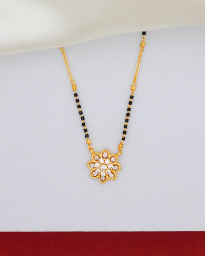 Floral Spark Mangalsutra – 18K Gold Plated