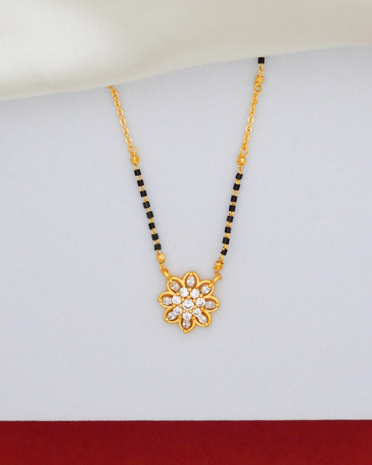 Floral Spark Mangalsutra – 18K Gold Plated