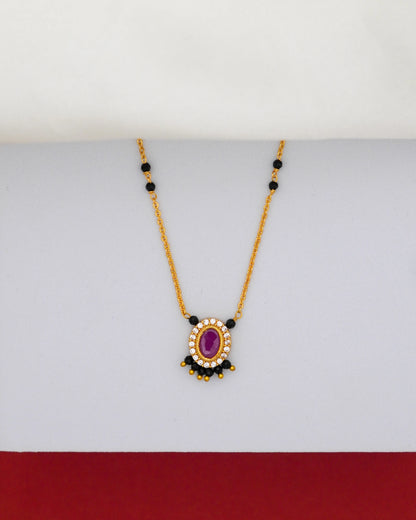 Scarlet Shine Mangalsutra – 18K Gold Plated