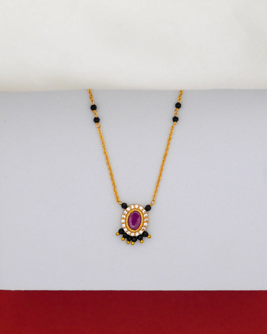 Scarlet Shine Mangalsutra – 18K Gold Plated