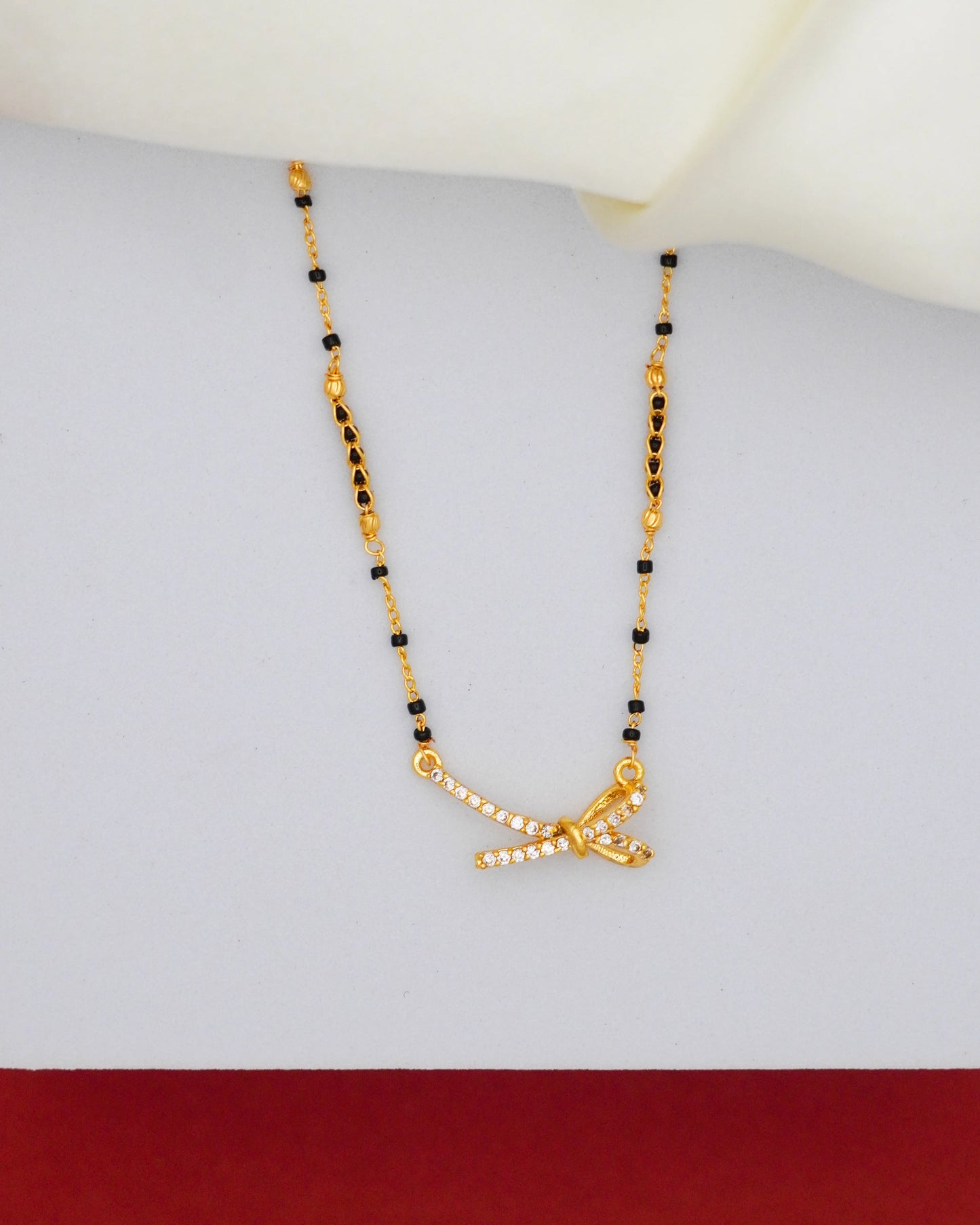 Bow Knot Mangalsutra – 18K Gold Plated