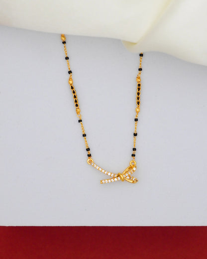 Bow Knot Mangalsutra – 18K Gold Plated