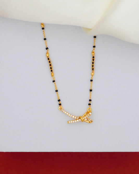 Bow Knot Mangalsutra – 18K Gold Plated
