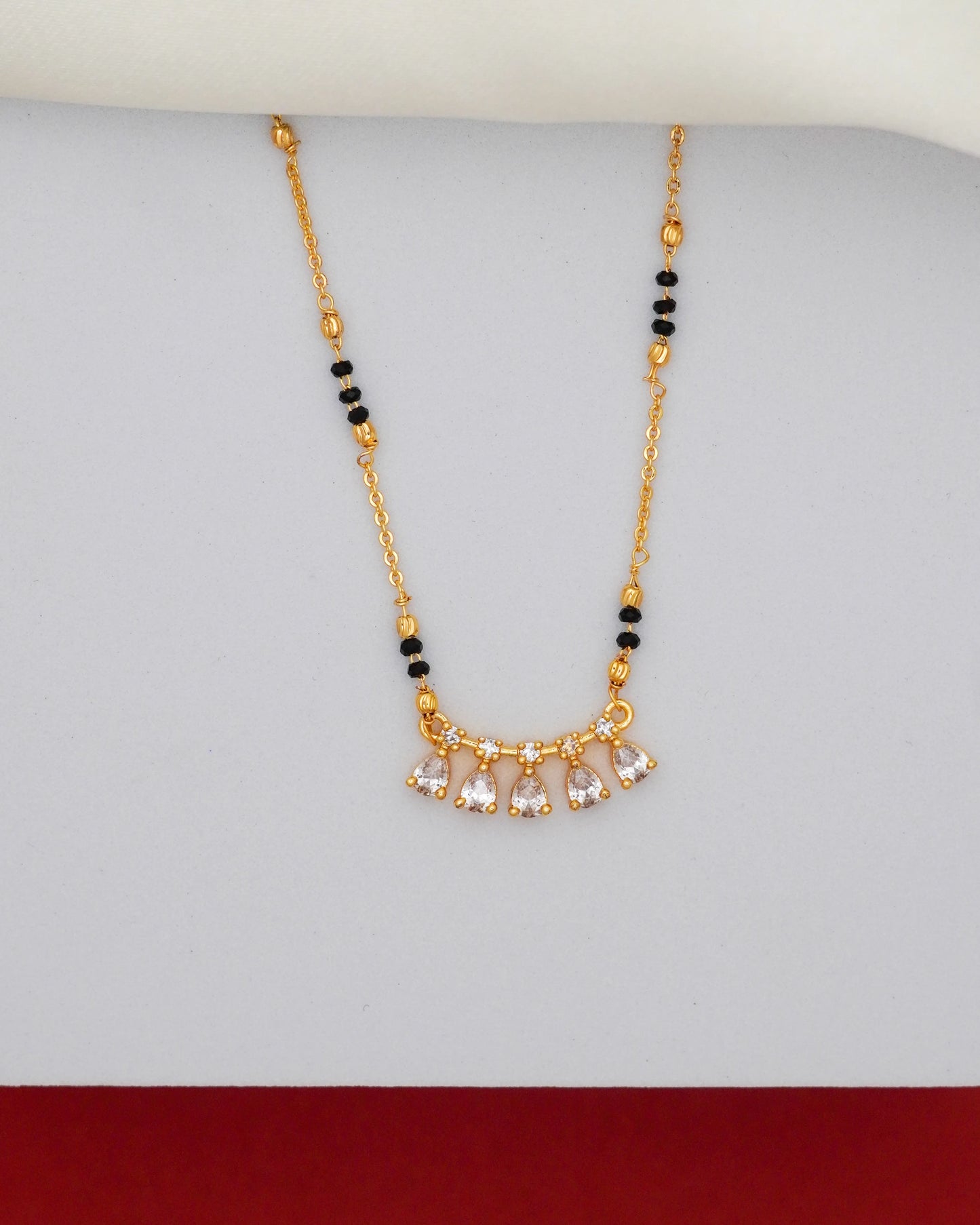 Floral Drop Mangalsutra – 18K Gold Plated